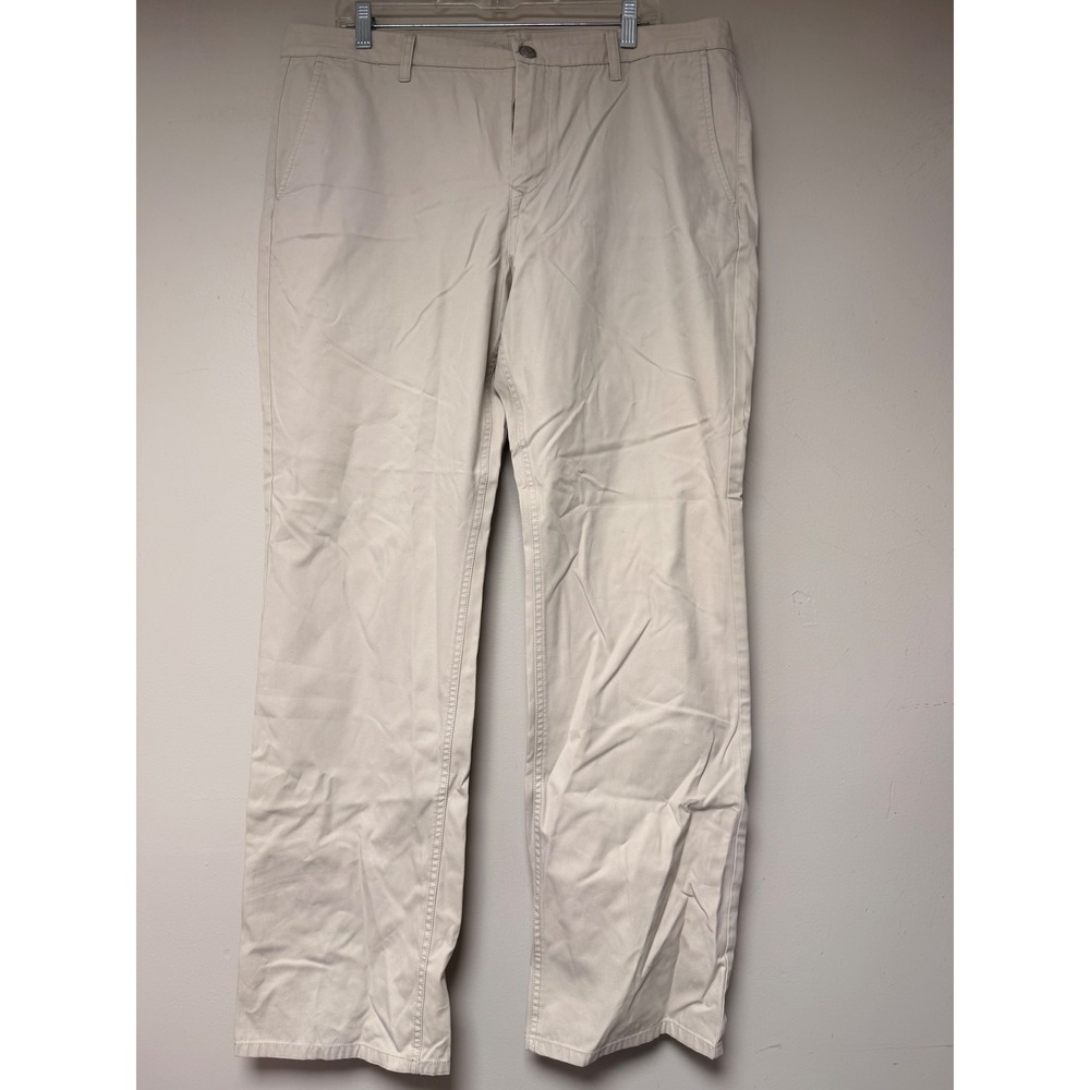 BONOBOS Washed Chinos Mens‎ 38x32 Khaki Casual Comfort Straight Leg Pants